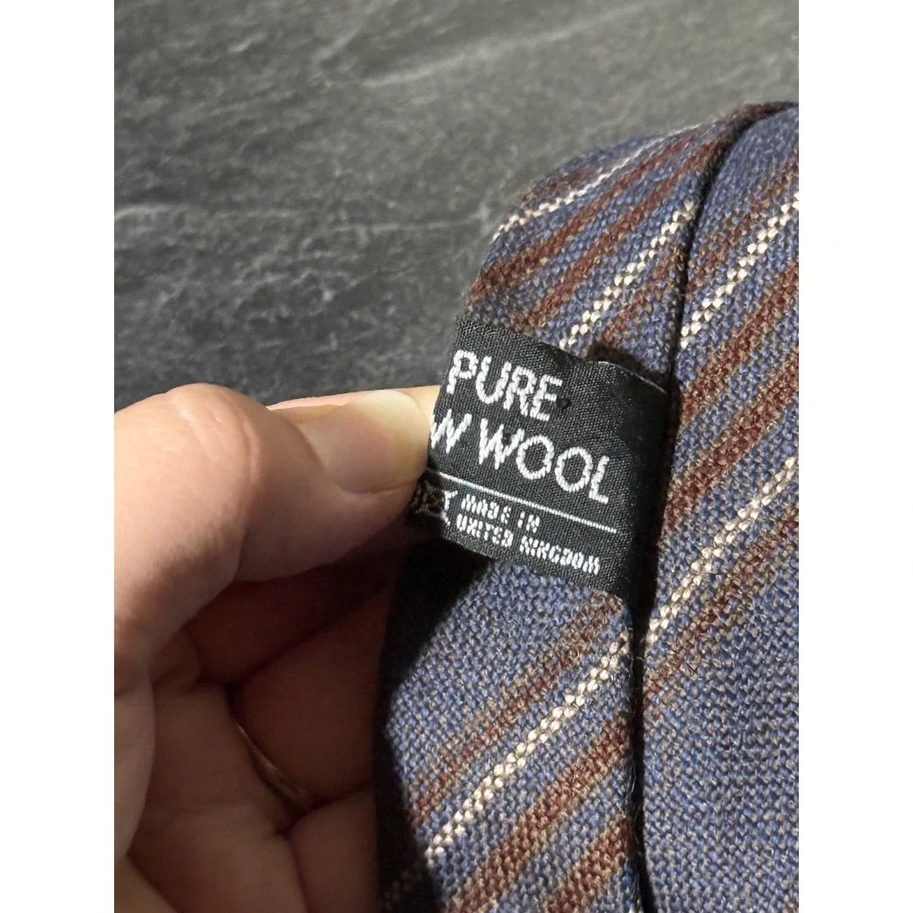 Edinburgh Woollen Mill Men's 100% Pure New Wool Tie Made in Scotland Striped